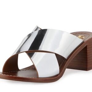 Tory Burch Silver Heels